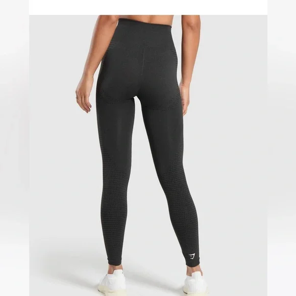 NWT Gymshark Vital Black Marl Seamless Leggings - Picture 2 of 5